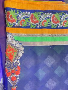 Heavy Pallu Saree With Designer Blouse