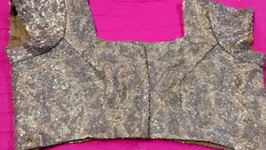 Golden Sequin Work Blouse