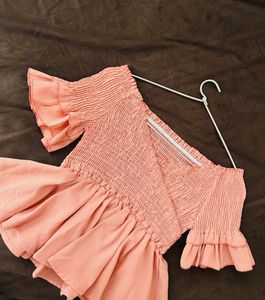 New Pink Peplum Top