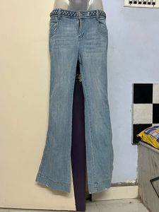 Branded Flare Leg Denim Jeans Size 28-30