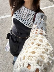 Crochet Sleeve Shrug From Etsy