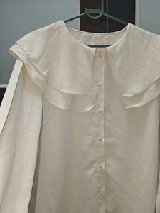 Elegant Ruffle Collar Blouse