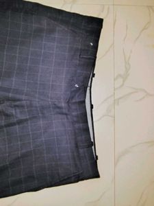 Blue Plaid Dress Pants