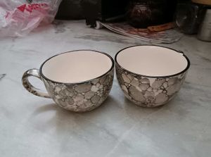 Ceramic Soup Cups & Bowl Set of 2