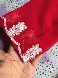 Red Embroidered Kurta