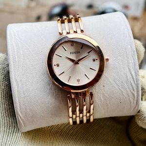 Fossil Rose Gold Women Wrist Watch