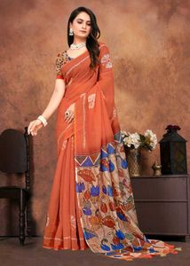 Handcrafted Kalamkari Silk Saree