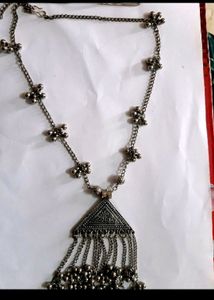 Boho Silver Statement Necklace