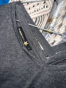 Women Mustard Grey Solid Styled BackTop