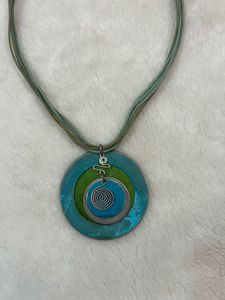 Y2k Boho Pendant Blue Necklace