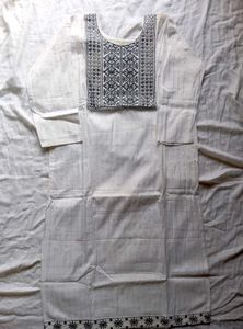 White Embroidery Kurti