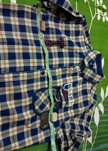 Boys Check Full Shirt
