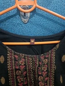 Black Polka Dot Embroidered Tunic