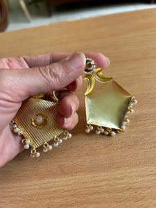 Golden Tops/Earrings