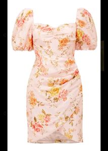 Floral Puff Sleeve Mini Dress