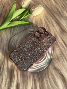 Rose gold Glitter iPhone 15 Pro Phone Cover/Case