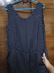 Blue N White Polka Dot Jumpsuit