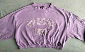 Purple Graphic Sweatshirt