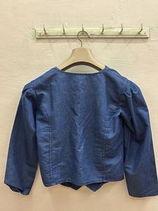 Denim Jacket with Button Detail