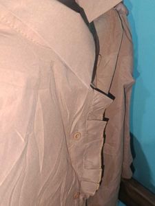 Peach Ruffle Blouse