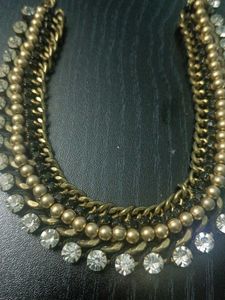 Statement Rhinestone Chain Necklace