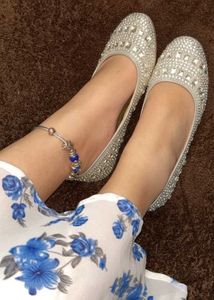 Sparkly Silver rhinestone Ballerinas