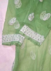 Chikankari Green Kurti with inner