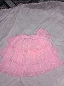 New Pink Baby Skirt and Frock Set