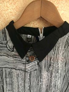 Striped Black &amp; White Top