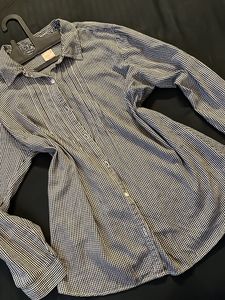Unisex Shirt Black&amp;white Cheq Longshirt