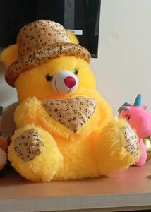 Cute Yellow Teddy Bear with Hat
