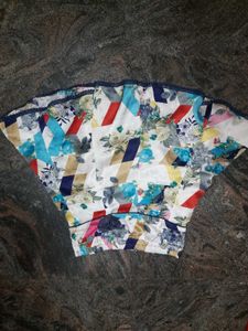 Floral Geometric Print Top