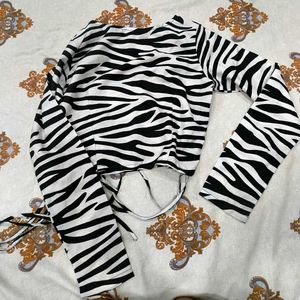 Zebra Print Crop Top