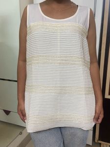 White Shimmer Top