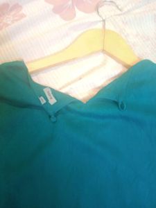 Green Sleeveless A-line Fish Cut Dress, Size -XS
