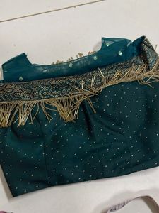 Green crop Top With Skirt