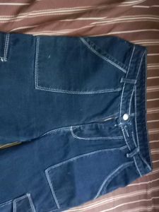 Denim Cargo Jeans For Women