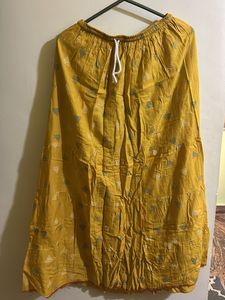 Yellow Cotton Summer Skirt