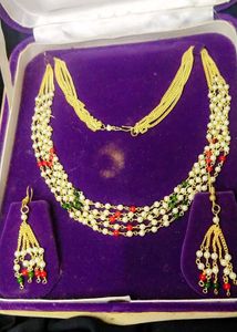 Pearl Necklace & Earring Set