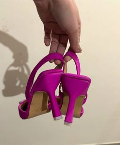 Magenta Heels with Bow