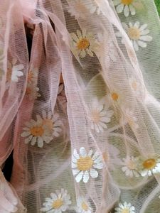Pink Daisy Mesh Top