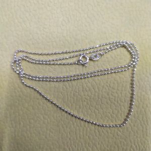Pure 925 Hallmark Silver Ball Chain For Unisex