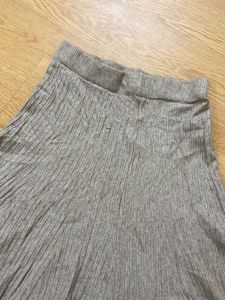 Beige MIDI Woollen Skirt