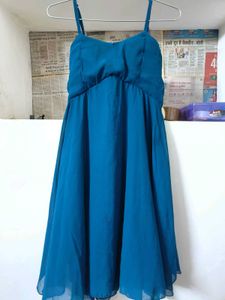 Teal Blue Spaghetti Strap Dress