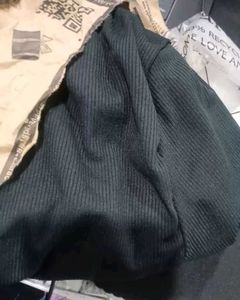 Black Ruched Long Sleeve Top