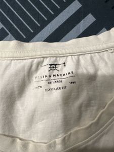 Flying Machine Beige Reimagine Graphic Tee