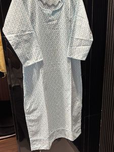 Blue Lakhnavi Chicken Kari Kurta.