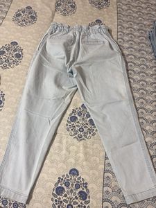 Light Wash Paperbag Jeans