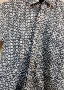 White Blue Combination Half Sleeve Very Nice Shirt