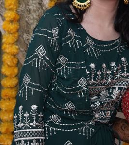 Elegant Green Embroidered Kurta Set
